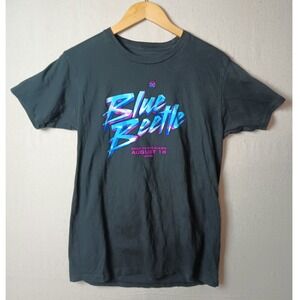 DC Comics Blue Beetle Movie T-Shirt Graphic Short Sleeve Black‎ Size Small
